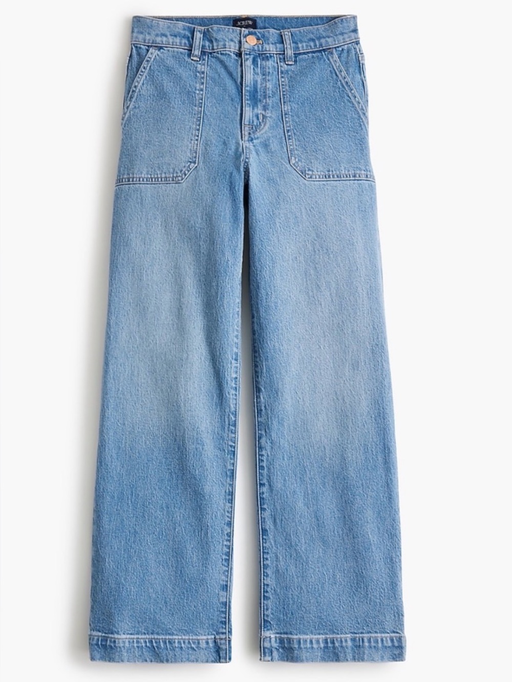J. Crew Factory Wide-leg cropped utility-pocket jean in all-day stretch